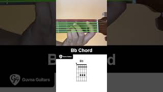 How To Play The Bb Chord On Guitar  Guvna Guitars [upl. by Gawlas650]