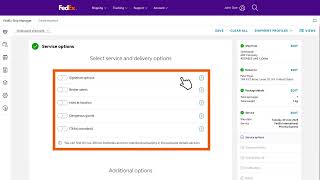 Creating a shipment label using FedEx Ship Manager™ at fedexcom in the Comfortable View [upl. by Aketahs]