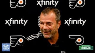 Snow The Goalie Interview with Alain Vigneault [upl. by Esilanna]