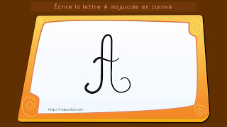 Apprendre à écrire la lettre A majuscule cursive [upl. by Herrington275]