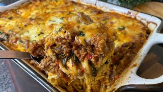 The BEST Cheesy BAKED SPAGHETTI RECIPE Make This TONIGHT [upl. by Eseilanna]