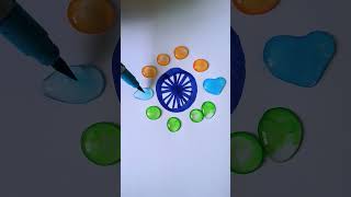 India flag colour mixing 🔴🟡🔵🟣🟢💝⚫⚪ drawing satisfying colo painting anaya colorseasydrawing [upl. by Parker]