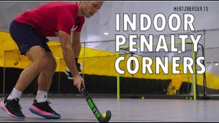 Penalty corner indoor hockey  Hertzberger TV [upl. by Aruasor]