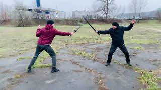 Mastering Basic Cossack Martial Arts with Swords and Knives First Training [upl. by Spiegleman]