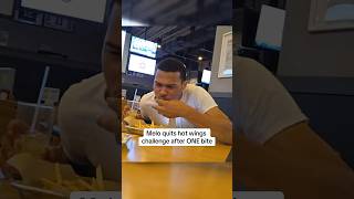 Melo Quits Hot Wing Challenge After ONE Bite 😂 [upl. by Otrebla]