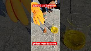 Sulphuric acid vs Bomb 🔥 trendingshorts experiment [upl. by Nylasej]