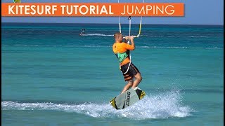 How to Kitesurf Jumping Part 1 small jumps medium jumps amp mistakes [upl. by Annauqal]