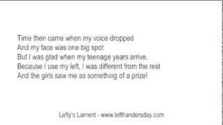 Leftys Lament  a song for Left Handers Day [upl. by Strohbehn254]