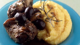 Recette  Lapin aux olives et à la polenta [upl. by Annohsak]