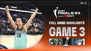 New York Liberty vs Minnesota Lynx  FULL GAME HIGHLIGHTS  WNBA Finals Game 3 [upl. by Eintruoc242]