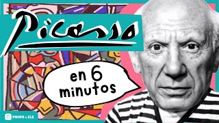 🎨 PABLO PICASSO  Vida y arte  En 6 minutos [upl. by Ahsilrak]