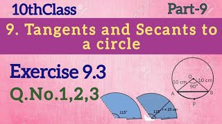 10thClassTangents and Secants to a circle Exercise 93QNo123 [upl. by Tomkins]