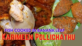 Karimeen Pollichathu  Kerala Style Fish Fry In Banana Leaf  Pearl spot fish baked in Banana leaf [upl. by Anelle46]