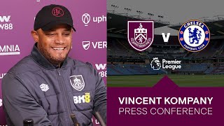 Kompany Previews Blues Turf Clash  PRESS  Burnley v Chelsea [upl. by Noerb521]