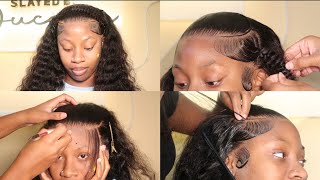 Very Detailed Creative Frontal Wig Install With Butterfly Crown Braid Ft Hermosa Hair [upl. by Shirk]