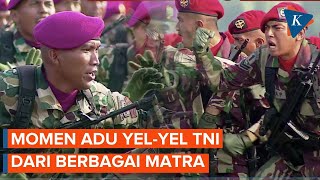 Kumpulan Yelyel TNI Kopassus Kopasgat dan Marinir Unjuk Aksi di HUT Ke78 TNI [upl. by Ahsima]