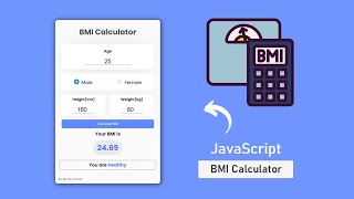 How to make BMI calculator with HTML CSS and JavaScript [upl. by Meeka866]