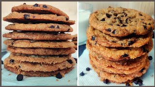 EGGLESS THIN amp CRISPY CHOCOLATE CHIP COOKIES RECIPE [upl. by Fredkin]