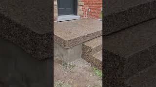 EXPOSED AGGREGATE CONCRETE PORCH AND STEPS [upl. by Kittie53]