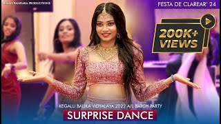 Surprise Dance  Kegalu Balika Vidyalaya 2022 AL Batch Party  FESTA DE CLAREAR 24 💙 [upl. by Mukerji64]