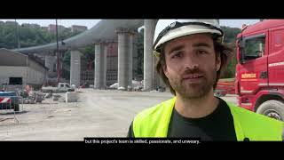 Genoa bridge demolition and rebuild the stories of those who worked there [upl. by Huesman]