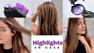 Highlights contouring hair  luces en el contorno de la cara mechasbalayage [upl. by Atinihc]