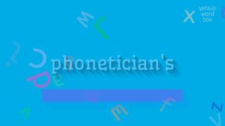 HOW TO SAY PHONETICIANS phoneticians [upl. by Navi]