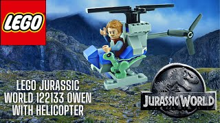 LEGO JURASSIC WORLD OWEN WITH HELICOPTER BUILD [upl. by Waller146]