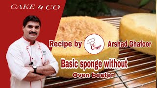 Basic vanilla sponge  without oven amp without beater [upl. by Kabob]