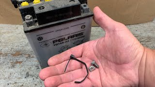 ATV battery replacement Tip [upl. by Tenahs]