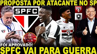 É HOJE SPFC APROVA NOVIDADE FERREIRINHA JOGA PROPOSTA POR WILLIAM GOMES BOTAFOGO CHORANDO JÁ [upl. by Ecahc]