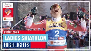 Johaug claims gold medal  Seefeld  Ladies Skiathlon  FIS Nordic World Ski Championships [upl. by Main537]