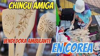 Chingu amiga llevo artesanías Mexicanas a Corea y las vende en un puesto ambulante [upl. by Holihs]