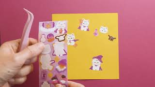 Hello Kitty Mini Kawaii Sticker ✨ asmr paperplay satisfying hellokitty [upl. by Neyrb]