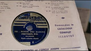 Ronde Des Saisons Printemps Été  Dalcroze  5quot Champion Baby 78rpm No 106  Alba 209 Record Player [upl. by Gentry]