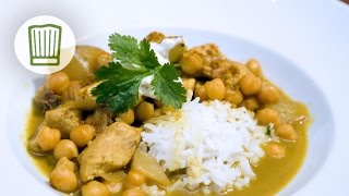 HühnchenCurry mit Kichererbsen und Mango chefkoch [upl. by Arihsaj]