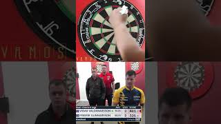 Friðrik Gunnarsson 9 darter attempt darts 9darter [upl. by Nerte591]