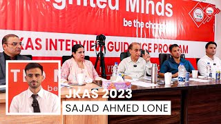 Mock Interview of Sajad Ahmed Lone Rank 52 JKAS 2023 [upl. by Savina]