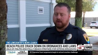 VIDEO Charleston beach police prepare for spring breakers [upl. by Spring137]