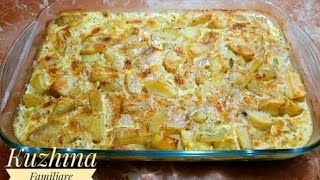 Tave me patate  qumesht dhe veze   potato casserole [upl. by Ardnaskela]