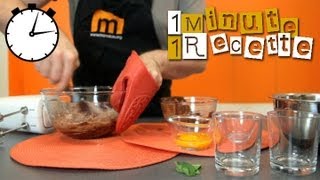 1 Minute 1 Recette  Mousse au chocolat [upl. by Tiernan504]