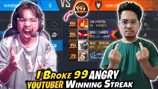 First Time Break 99 Winning Streak 😱Laka Gamer Vs Angry Youtuber 😡 गुस्सा हो गया [upl. by Neelyk376]