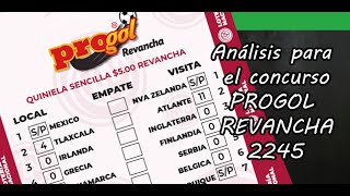 Progol Revancha 2245  Análisis completo [upl. by Phillipp712]