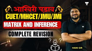 Logical Reasoning  Matrix and inference  one shot Revision  CUET PG LLB 2024  MHCET 2024 [upl. by Eugine]