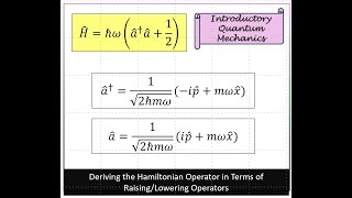 QUANTUM Deriving Hamiltonian in Terms of Raising Lowering Operators [upl. by Florie]