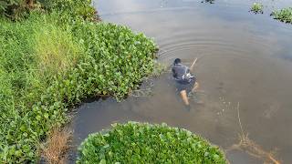 Hermosa tarde de pesca con cordel de mano y arpon guabinas y mojarras cocinando en caldo [upl. by Pfeffer]