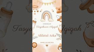 Undangan Digital Video Aqiqah  Khitan Aesthetic [upl. by Born200]