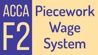 Piecework Wage System  Labour Costing Eng [upl. by Tove]