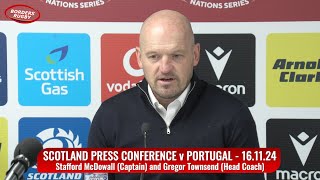 SCOTLAND v PORTUGAL  SCOTLAND PRESS CONFERENCE  161124  STAFFORD McDOWALL amp GREGOR TOWNSEND [upl. by Darsey]