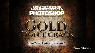 Realistic Gold Text Effect in Photoshop  Part One [upl. by Cummine]